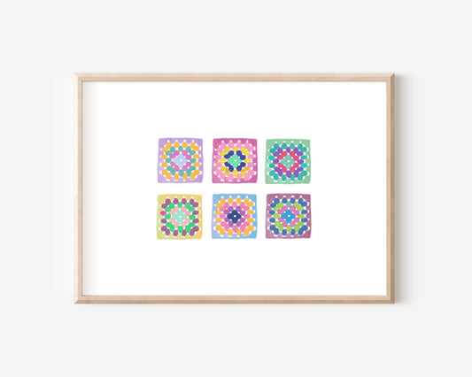 Granny Square Print